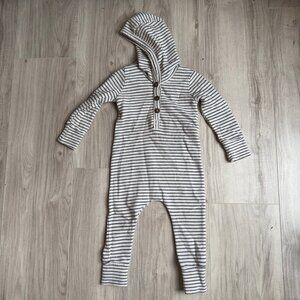 Gus + Steel Hooded Striped Romper